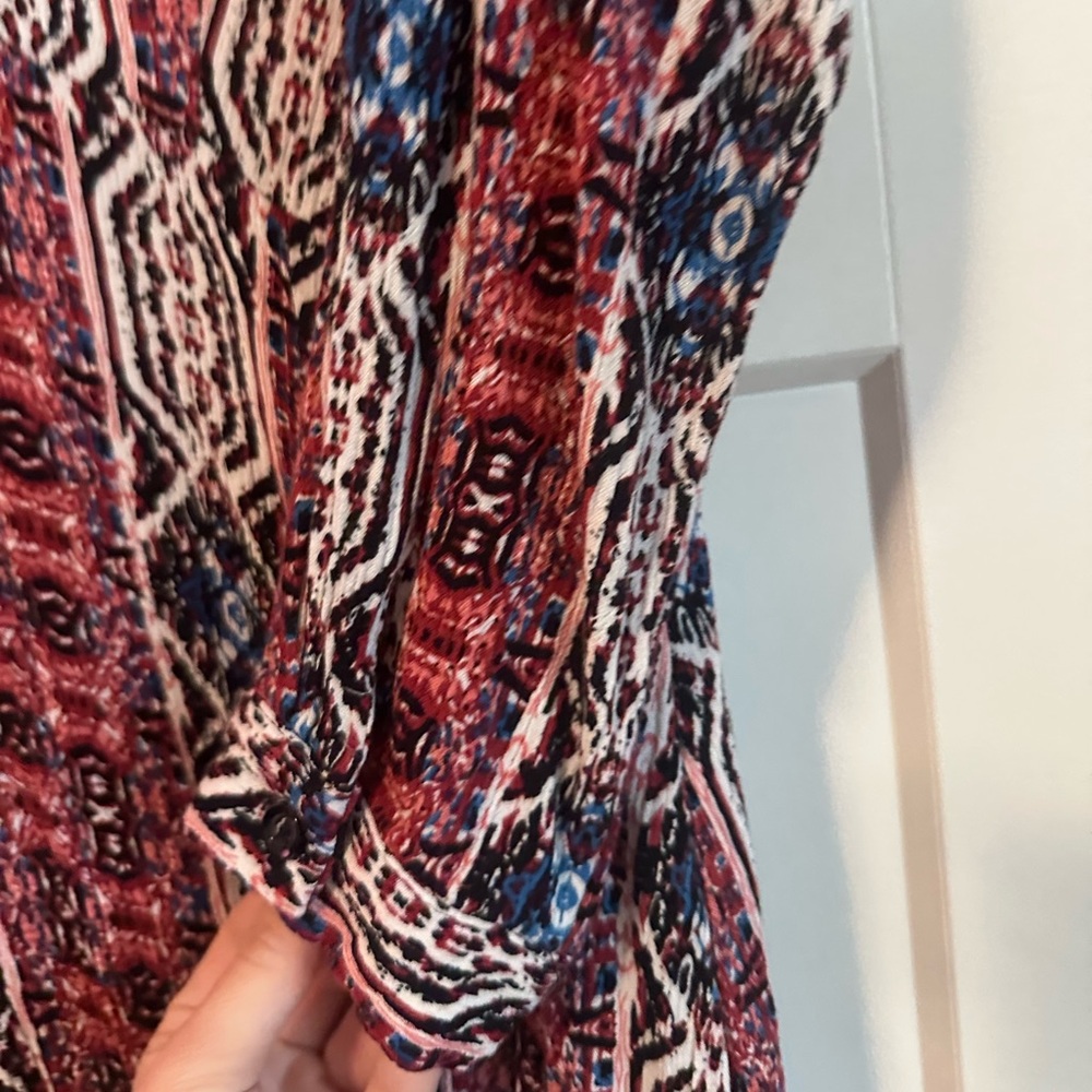 Boho Patterned Collared Sundress - Picture 10 of 12